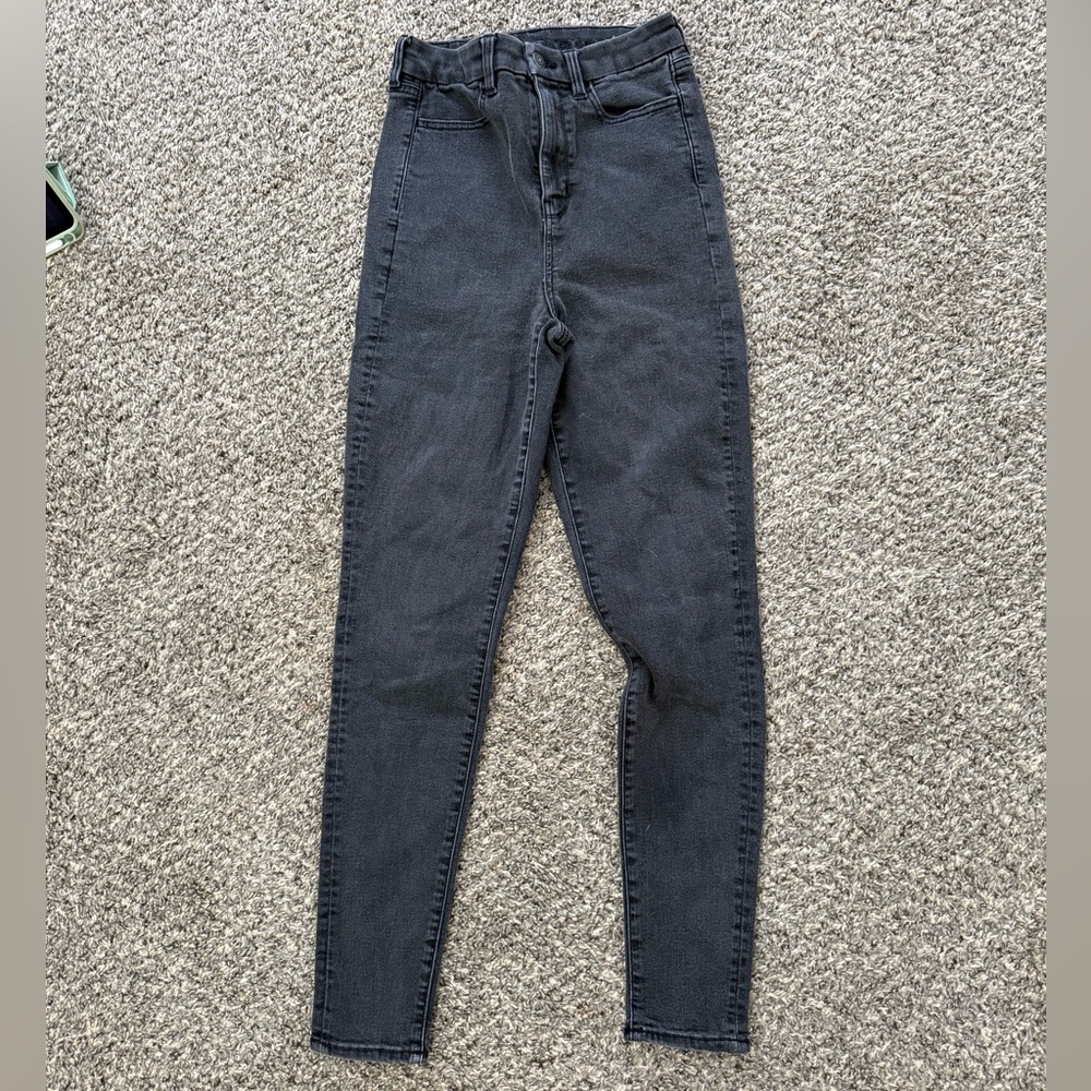 American Eagle Outfitters Dark Gray High Rise Jeans